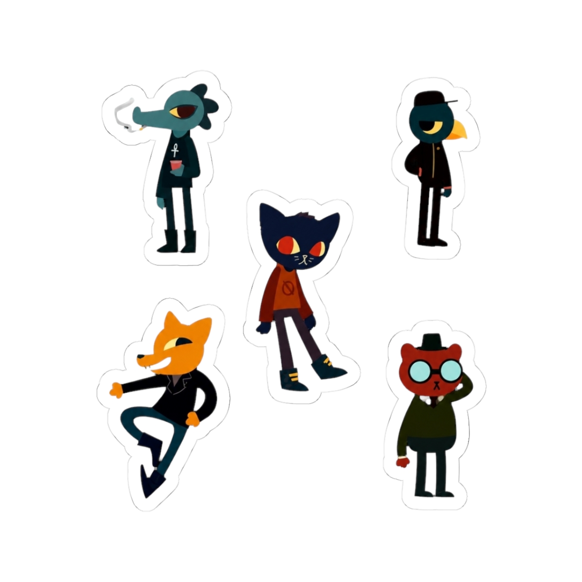 Night in the Woods sticker pack - indie emotional game art for cozy gamers - Official stickers merchandise