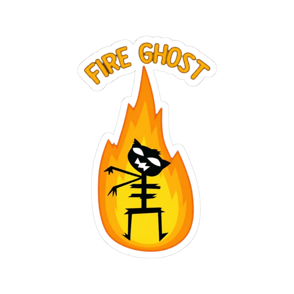 Mae Fire Ghost Night in the woods Sticker - Official stickers merchandise