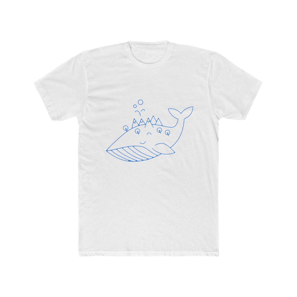 Space Whale Night in the woods Blue T Shirt - Official t-shirts merchandise