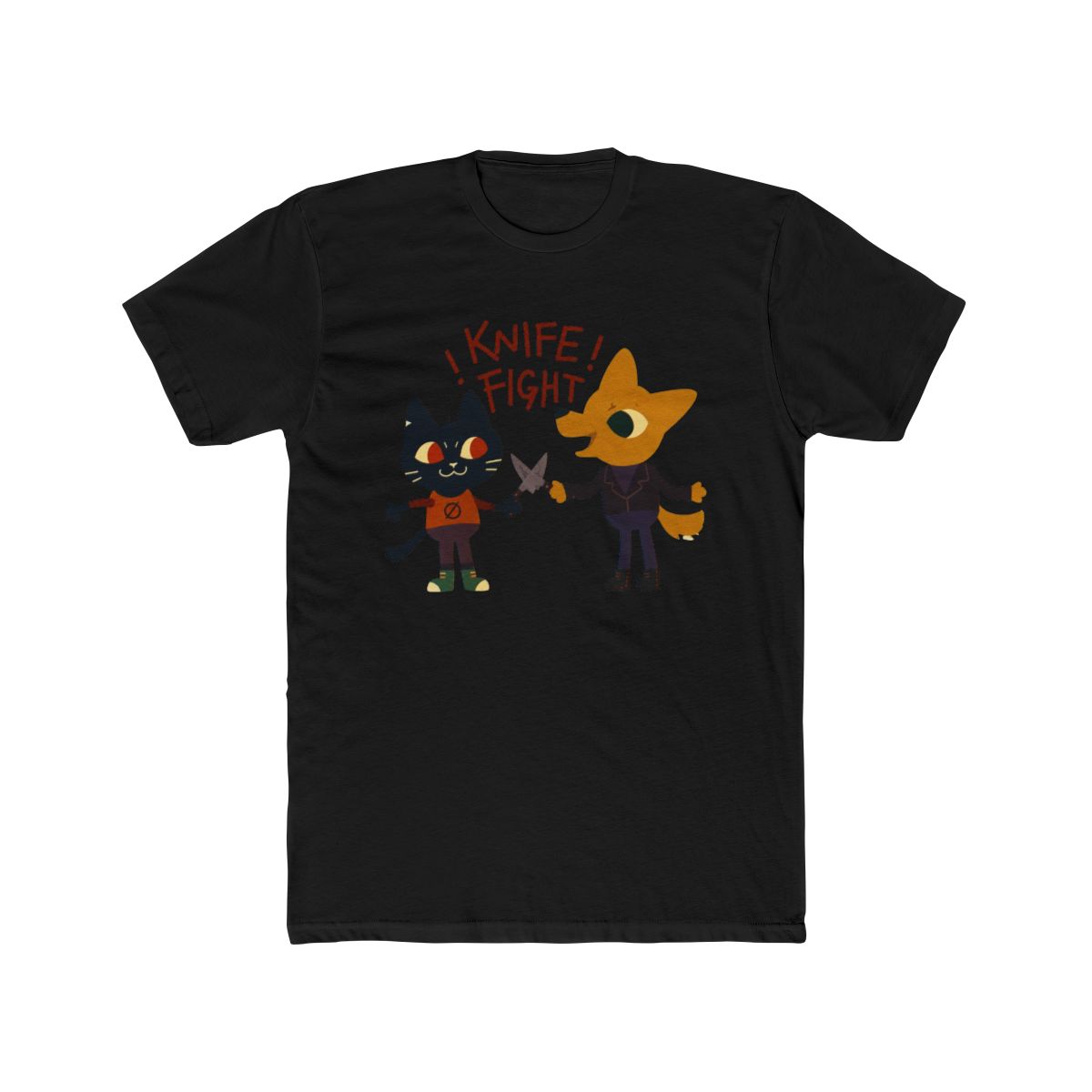 Night In The Woods Mae And Gregg Knife Fight T Shirt - alternate angle 3, merchandise