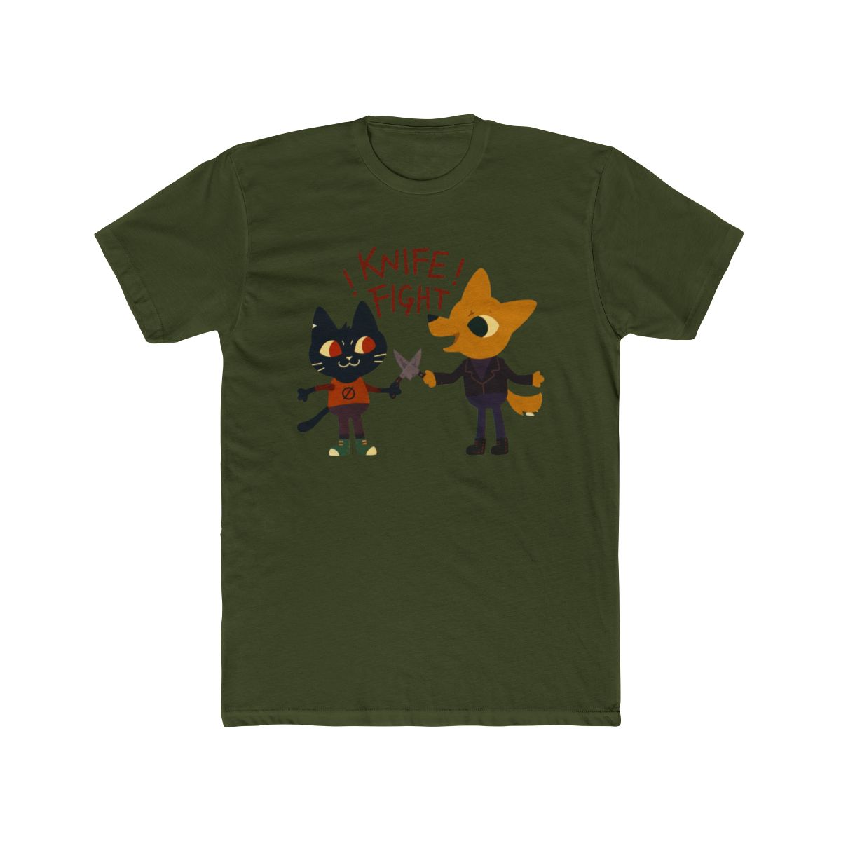 Night In The Woods Mae And Gregg Knife Fight T Shirt - alternate angle 5, merchandise