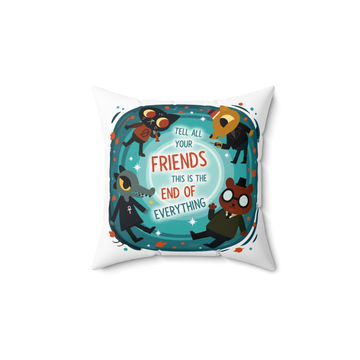 Night In The Woods This Is The End Of Everything Throw Pillow - alternate angle 1, merchandise