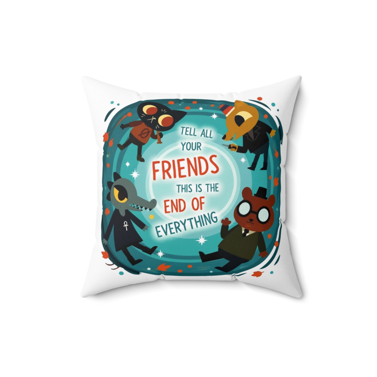 Night In The Woods This Is The End Of Everything Throw Pillow - alternate angle 2, merchandise