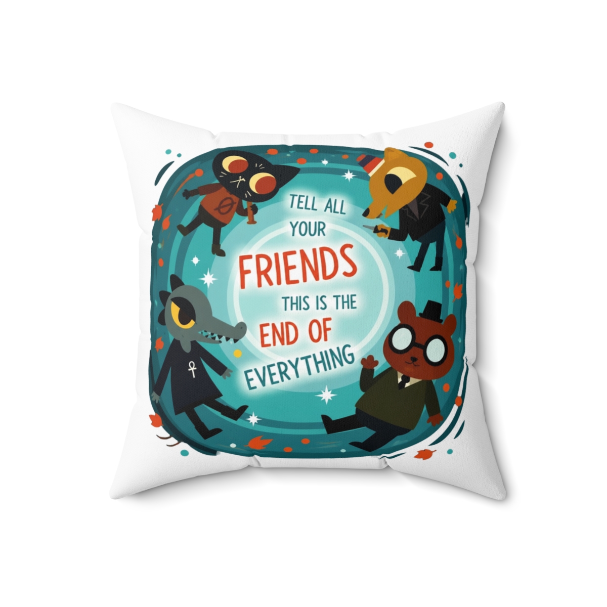 Night In The Woods This Is The End Of Everything Throw Pillow - alternate angle 3, merchandise