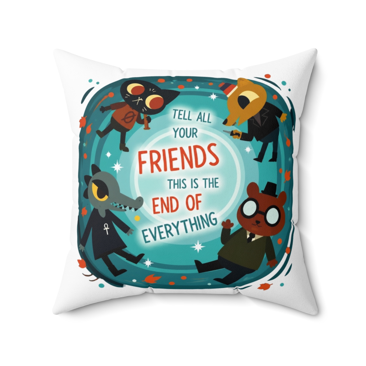 Night In The Woods This Is The End Of Everything Throw Pillow - alternate angle 4, merchandise