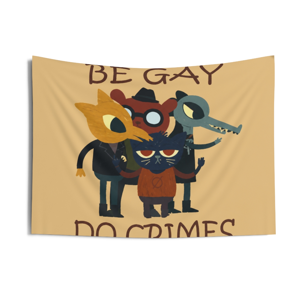 Night In Thhe Woods Be Gay Do Crimes Tapestry | Night in the Woods - alternate angle 2, merchandise