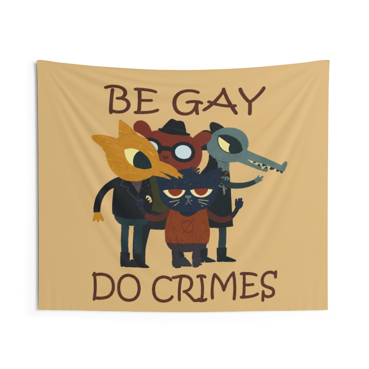 Night In Thhe Woods Be Gay Do Crimes Tapestry | Night in the Woods - alternate angle 3, merchandise