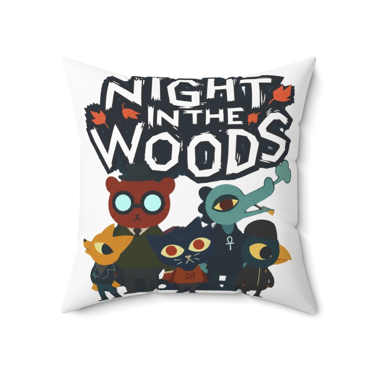 Best Selling Night In The Woods Main Characters Throw Pillow - alternate angle 5, merchandise