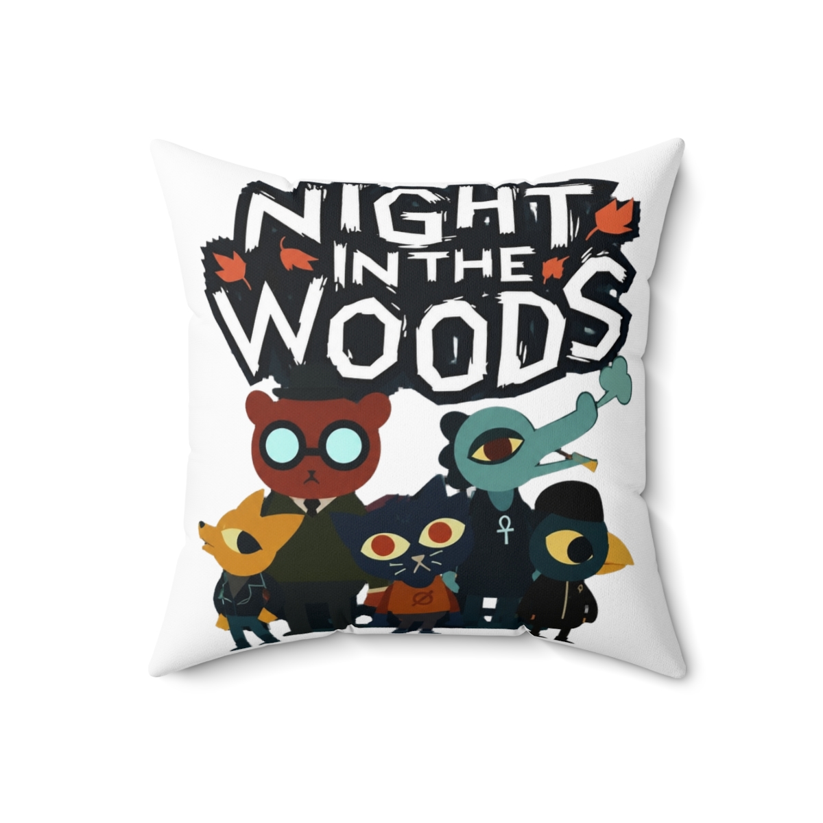 Best Selling Night In The Woods Main Characters Throw Pillow - alternate angle 3, merchandise