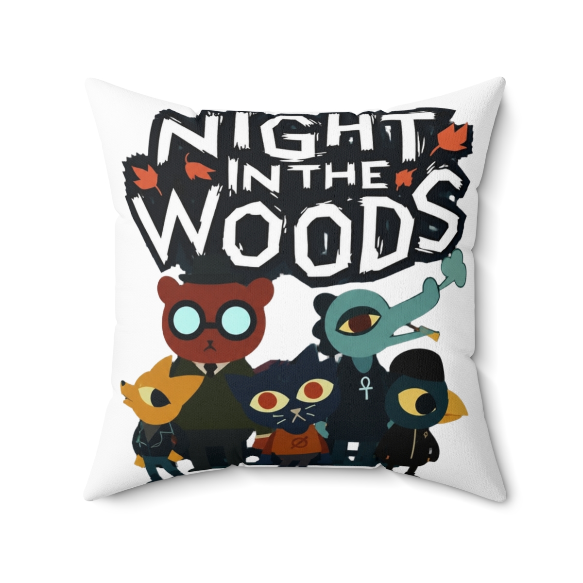 Best Selling Night In The Woods Main Characters Throw Pillow - alternate angle 4, merchandise