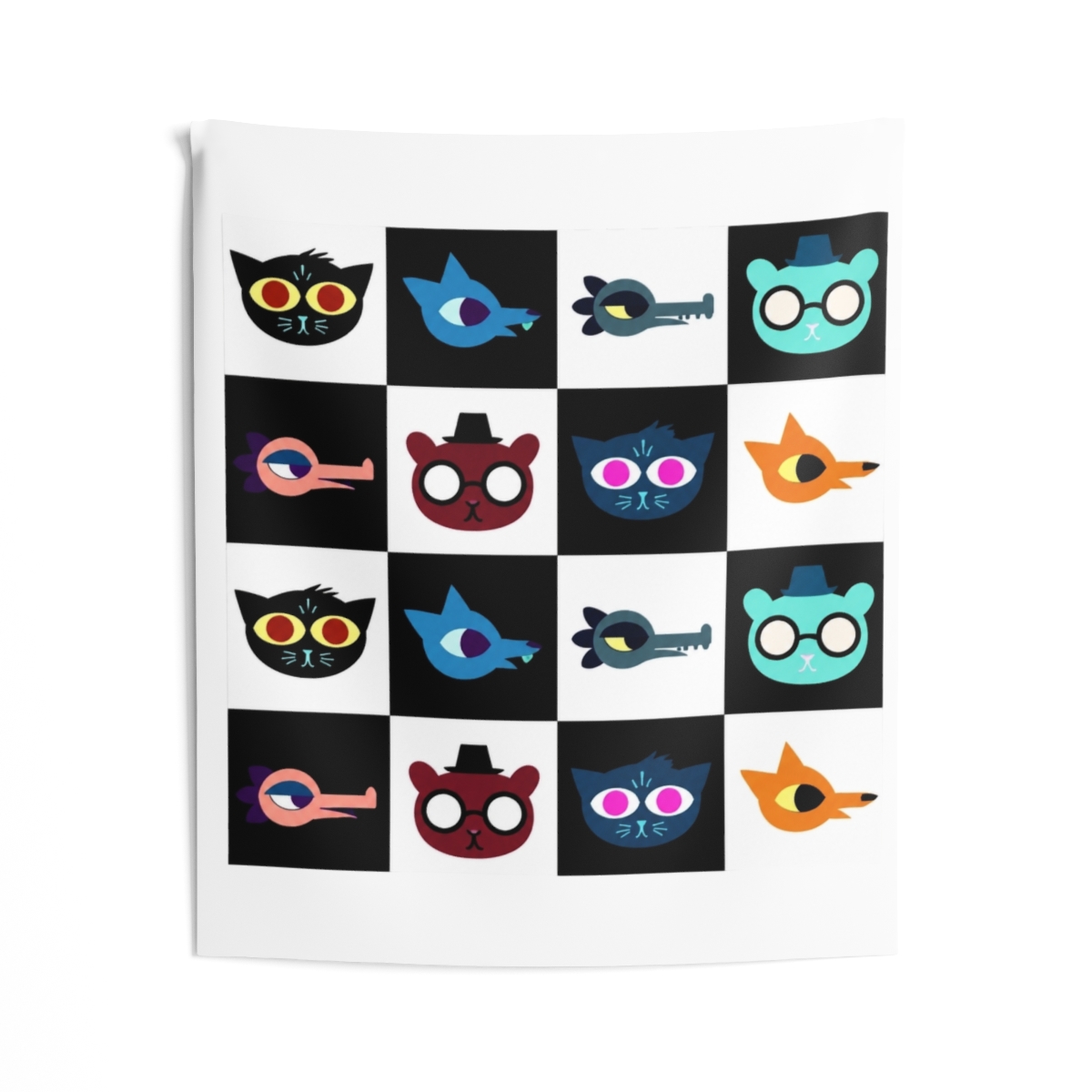 Night In The Woods Pattern Mae Bea Gregg Angus Tapestry - alternate angle 1, merchandise