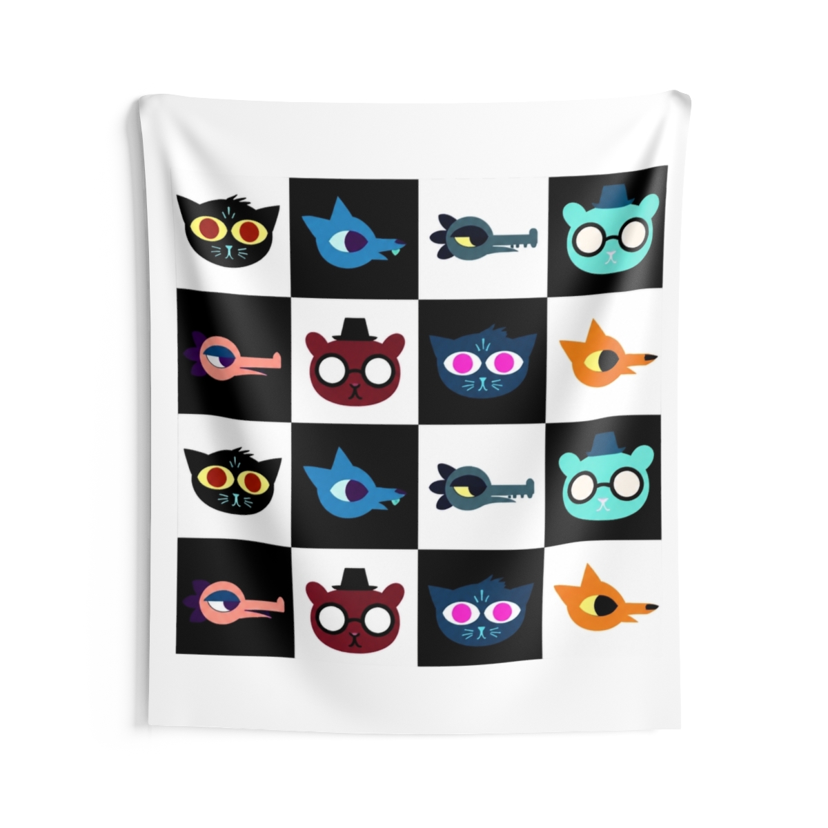 Night In The Woods Pattern Mae Bea Gregg Angus Tapestry - alternate angle 5, merchandise