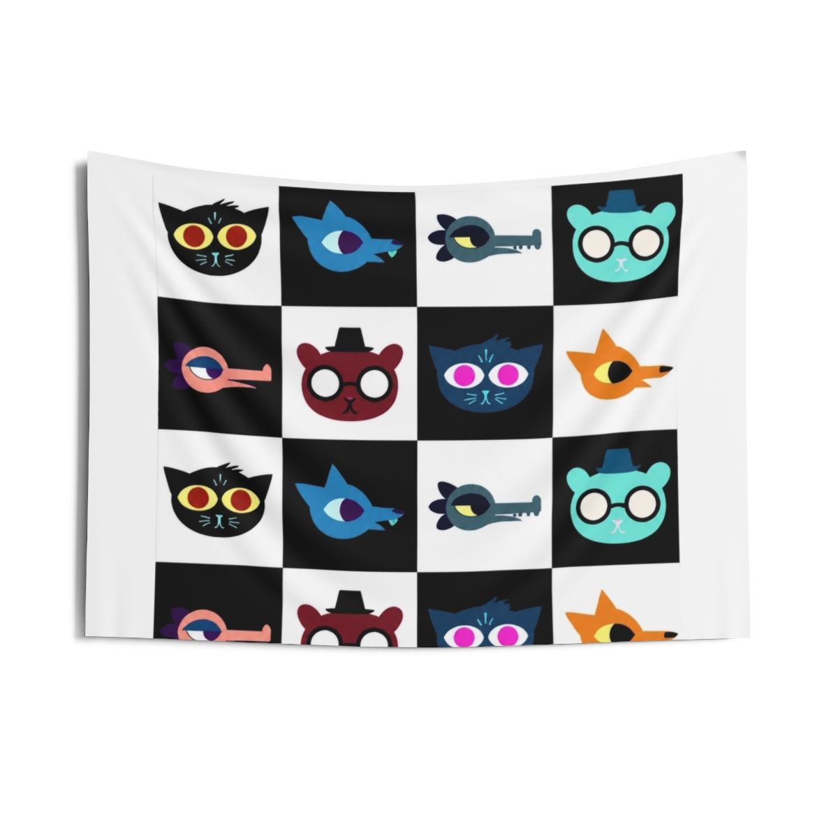 Night In The Woods Pattern Mae Bea Gregg Angus Tapestry - alternate angle 2, merchandise