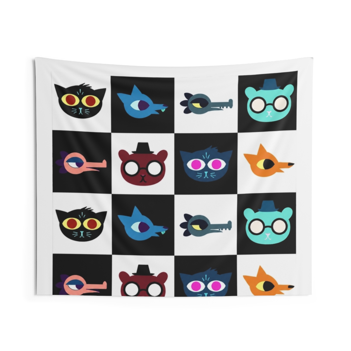 Night In The Woods Pattern Mae Bea Gregg Angus Tapestry - alternate angle 3, merchandise