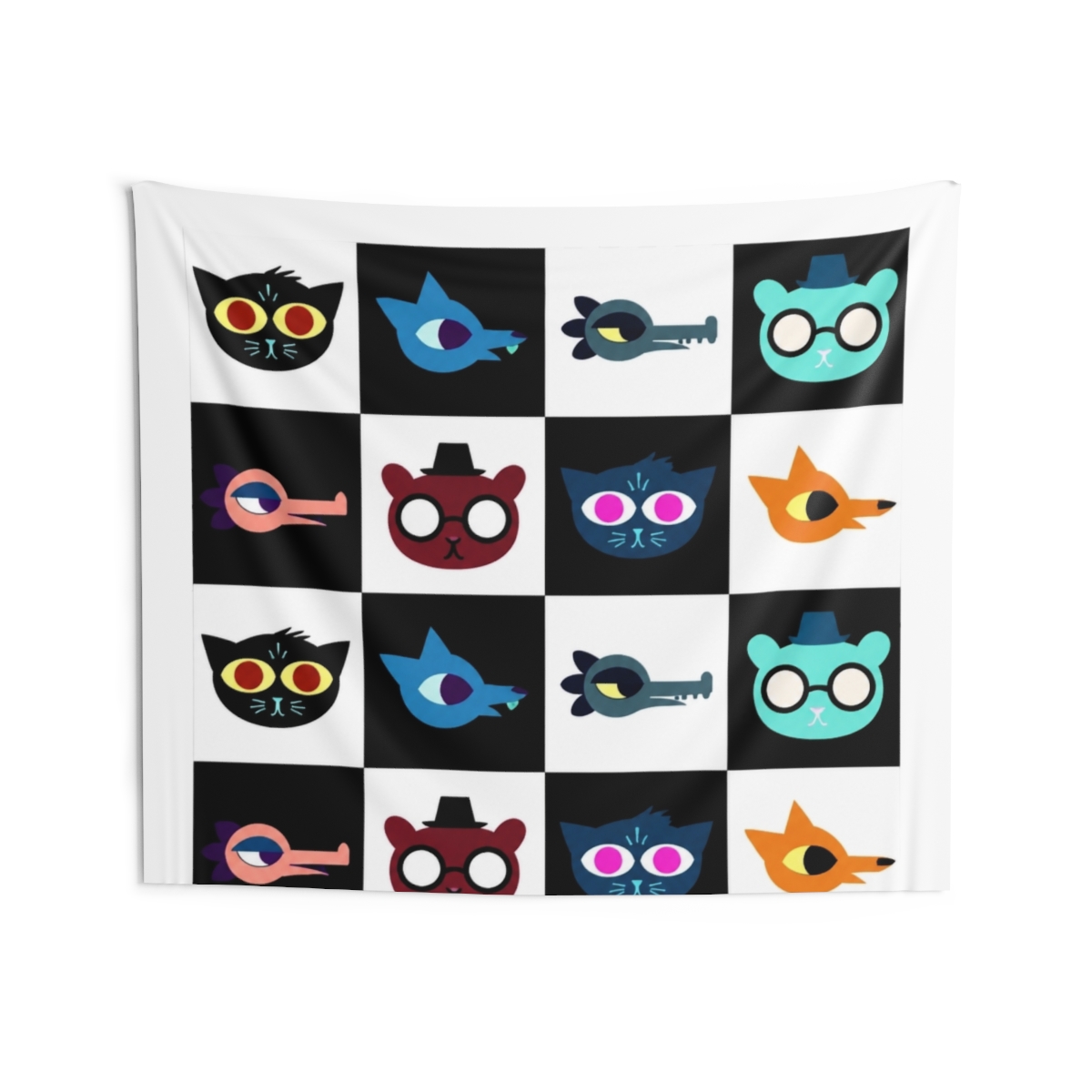Night In The Woods Pattern Mae Bea Gregg Angus Tapestry - alternate angle 4, merchandise