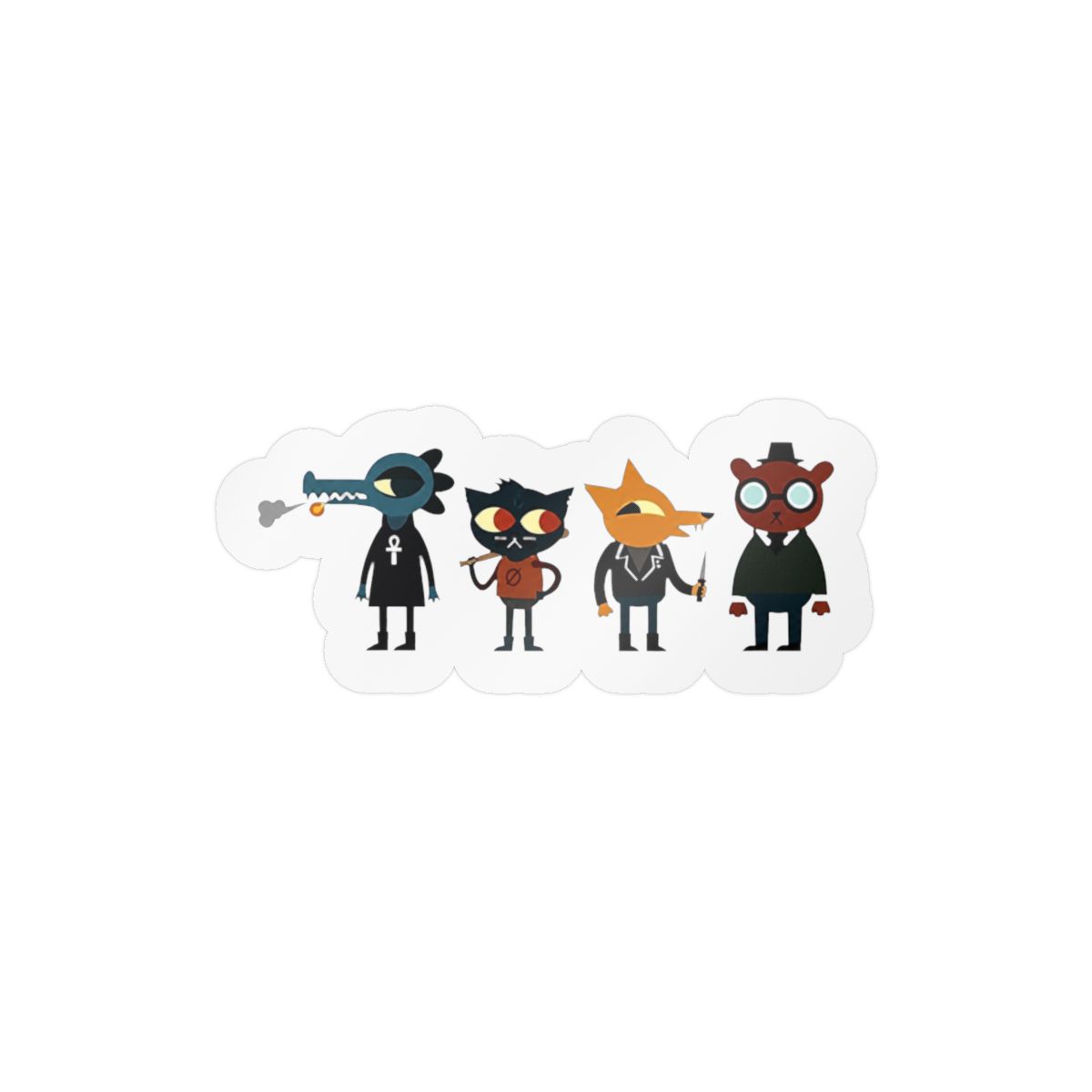 Night in The Woods - Best Buds, nitw Decal Sticker - Sticker Graphic - Auto, Wall, Laptop, Cell, Truck Sticker for Windows, Cars, Trucks - alternate angle 4, merchandise