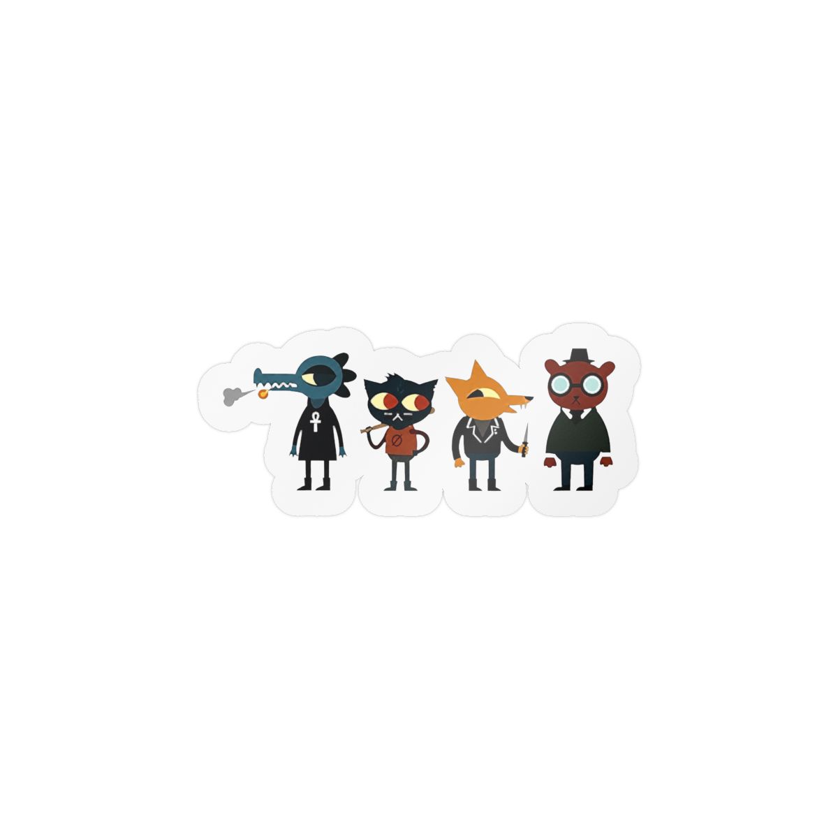 Night in The Woods - Best Buds, nitw Decal Sticker - Sticker Graphic - Auto, Wall, Laptop, Cell, Truck Sticker for Windows, Cars, Trucks - alternate angle 5, merchandise