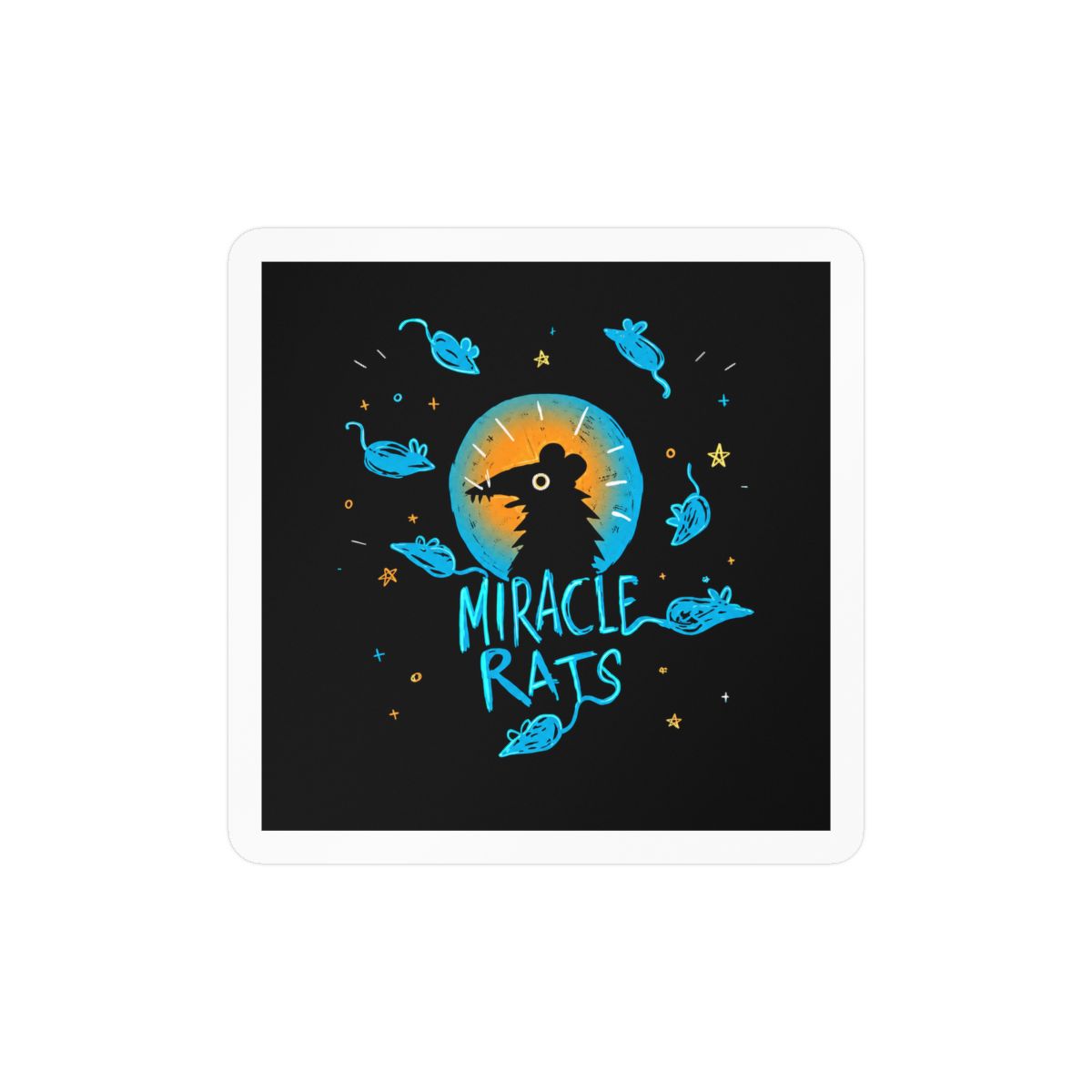 Night in The Woods Miracle Rats Bumper Sticker Window Water Bottle Decal 5" - alternate angle 1, merchandise