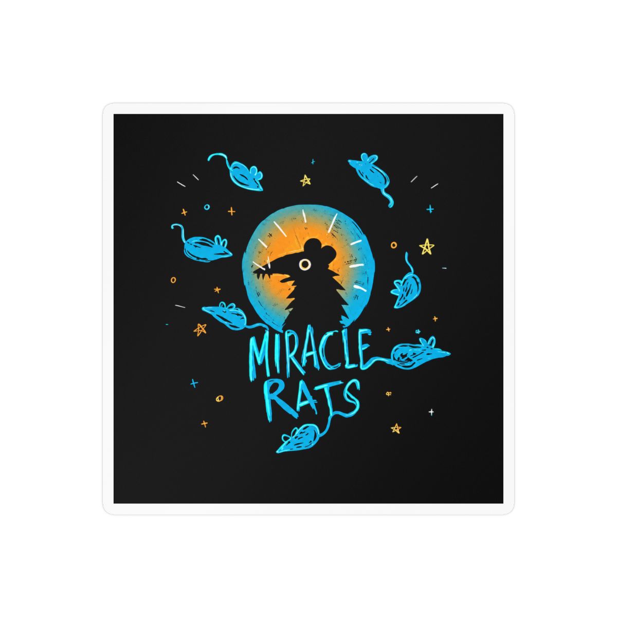 Night in The Woods Miracle Rats Bumper Sticker Window Water Bottle Decal 5" - alternate angle 3, merchandise